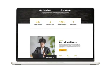 landing page for finance