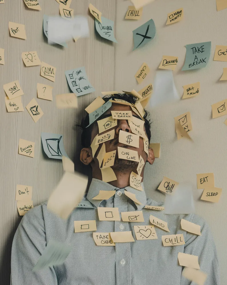 Frustrated worker