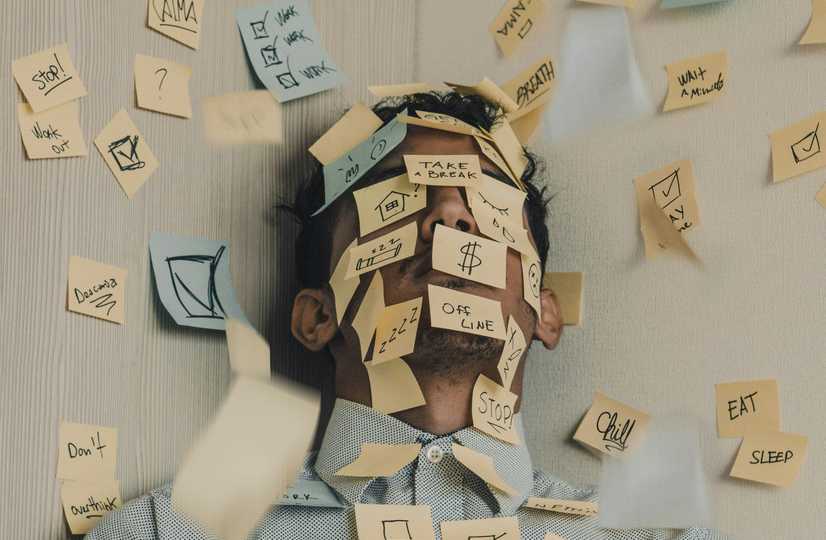 Frustrated worker